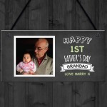 Personalised 1st First Fathers Day Photo Sign Gift For Grandad