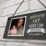 Personalised 1st First Fathers Day Photo Sign Gift For Grandad