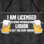 Funny Home Bar Sign For Garden Backyard Hanging Wall Plaque