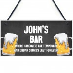 PERSONALISED Bar Sign Beer Gift Hanging Home Bar Pub Plaque