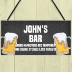 PERSONALISED Bar Sign Beer Gift Hanging Home Bar Pub Plaque