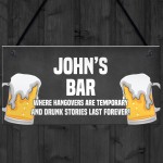 PERSONALISED Bar Sign Beer Gift Hanging Home Bar Pub Plaque