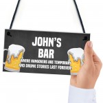 PERSONALISED Bar Sign Beer Gift Hanging Home Bar Pub Plaque