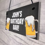 Home Bar Sign Personalised Birthday Gift Bar Pub Hanging Plaque