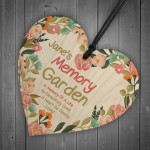 Memory Garden Plaque Personalised Floral Memorial Sign