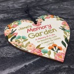 Memory Garden Plaque Personalised Floral Memorial Sign