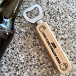 Funny Bar Sign Personalised Wooden Bottle Opener Dad Uncle Son