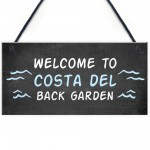 Funny Back Garden Sign Novelty Hanging Garden Shed Plaques