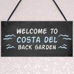 Funny Back Garden Sign Novelty Hanging Garden Shed Plaques