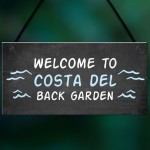 Funny Back Garden Sign Novelty Hanging Garden Shed Plaques