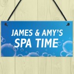 Personalised Hot Tub Sign For Outdoor Spa Time Funny Garden Sign