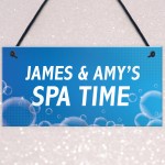 Personalised Hot Tub Sign For Outdoor Spa Time Funny Garden Sign