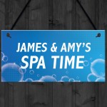 Personalised Hot Tub Sign For Outdoor Spa Time Funny Garden Sign