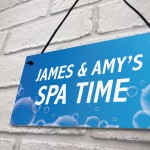 Personalised Hot Tub Sign For Outdoor Spa Time Funny Garden Sign