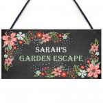 Personalised Garden Sign For Outdoors Garden Escape Sign