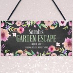 Garden Escape Sign Personalised Any Name Garden Sign For Outdoor