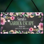 Garden Escape Sign Personalised Any Name Garden Sign For Outdoor