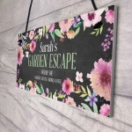 Garden Escape Sign Personalised Any Name Garden Sign For Outdoor