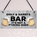 Personalised Bar Sign Any Name Garden Plaque Pub Backyard Sign