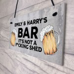 Personalised Bar Sign Any Name Garden Plaque Pub Backyard Sign