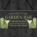 Garden Plaque For Outdoor Garden Bar Sign Alcohol Gift