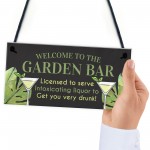 Garden Plaque For Outdoor Garden Bar Sign Alcohol Gift