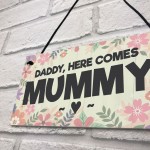 Page Boy Gift Wedding Sign Daddy Here Comes Mummy Funny Gift