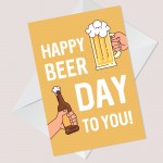 Funny Birthday Card For Dad Uncle Brother Son A6 Card Beer Card