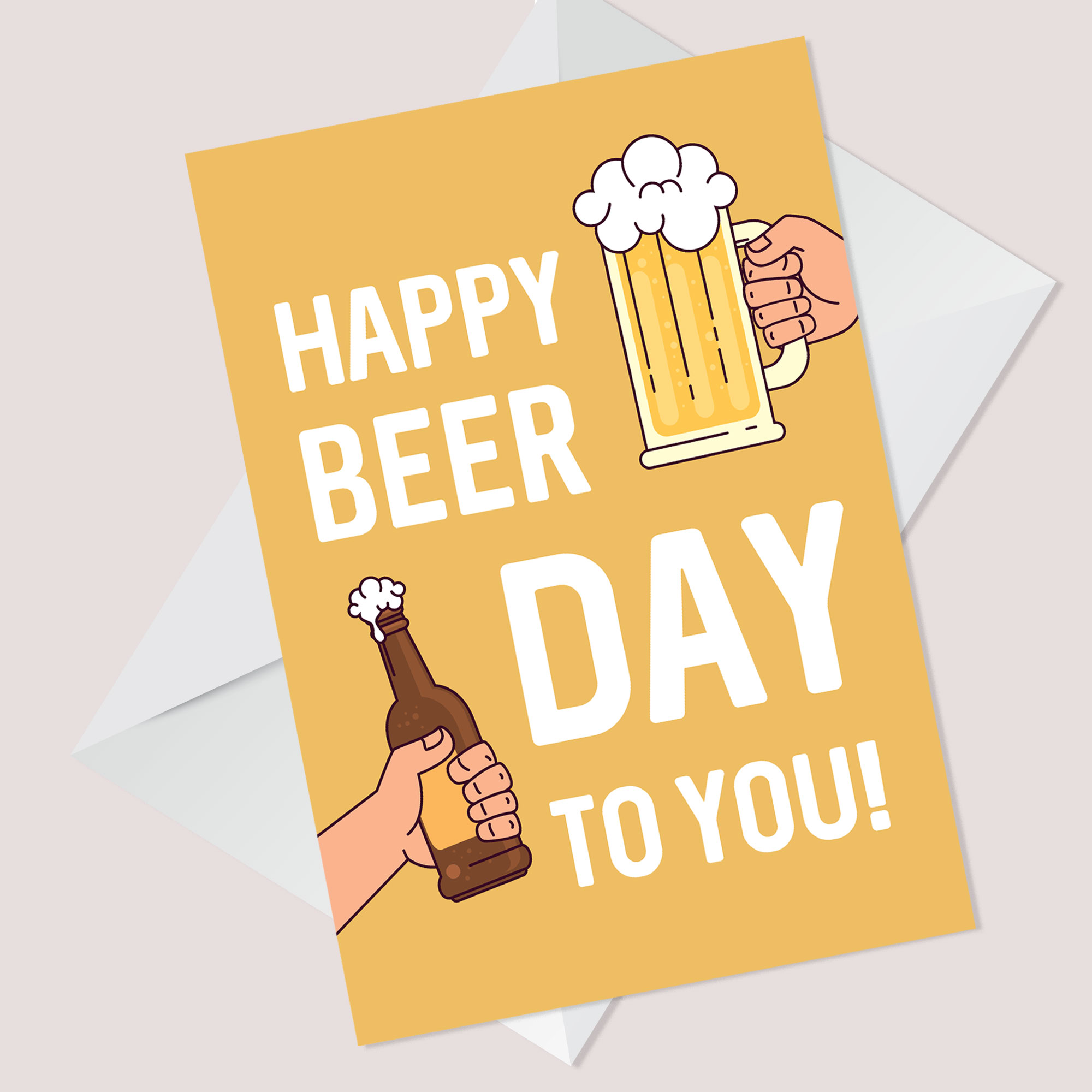 Funny Birthday Card For Dad Uncle Brother Son A6 Card Beer Card