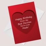 Funny Birthday Card For Boyfriend Girlfriend Husband Wife Joke