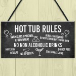 Funny Hot Tub Rules Sign Perfect Hot Tub Accessories Garden Sign