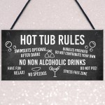 Funny Hot Tub Rules Sign Perfect Hot Tub Accessories Garden Sign