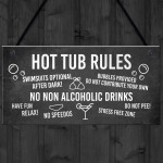 Funny Hot Tub Rules Sign Perfect Hot Tub Accessories Garden Sign