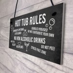 Funny Hot Tub Rules Sign Perfect Hot Tub Accessories Garden Sign