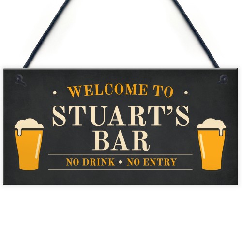 Home Bar Personalised Sign For Garden Bar Man Cave Novelty Bar