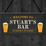 Home Bar Personalised Sign For Garden Bar Man Cave Novelty Bar