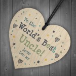 Uncle Gifts For Birthday Wood Heart Thank You Gift Personalised 