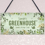 Greenhouse Novelty Personalised Sign For Garden Hanging Garden