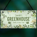 Greenhouse Novelty Personalised Sign For Garden Hanging Garden