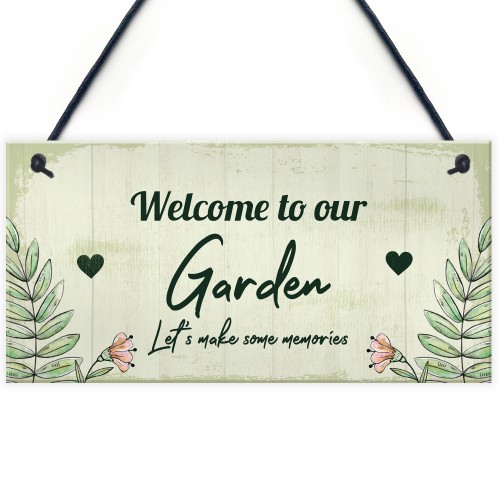 Hanging Garden Sign Welcome Sign Wall Plaque Friendship Gift