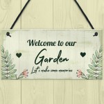 Hanging Garden Sign Welcome Sign Wall Plaque Friendship Gift