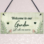 Hanging Garden Sign Welcome Sign Wall Plaque Friendship Gift