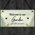 Hanging Garden Sign Welcome Sign Wall Plaque Friendship Gift