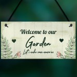 Hanging Garden Sign Welcome Sign Wall Plaque Friendship Gift