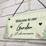 Hanging Garden Sign Welcome Sign Wall Plaque Friendship Gift