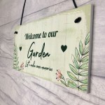 Hanging Garden Sign Welcome Sign Wall Plaque Friendship Gift