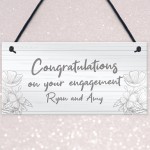 Personalised Engagement Congratulations Gift For Friend Family