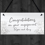 Personalised Engagement Congratulations Gift For Friend Family