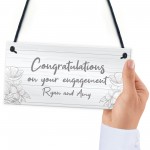 Personalised Engagement Congratulations Gift For Friend Family