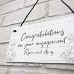 Personalised Engagement Congratulations Gift For Friend Family